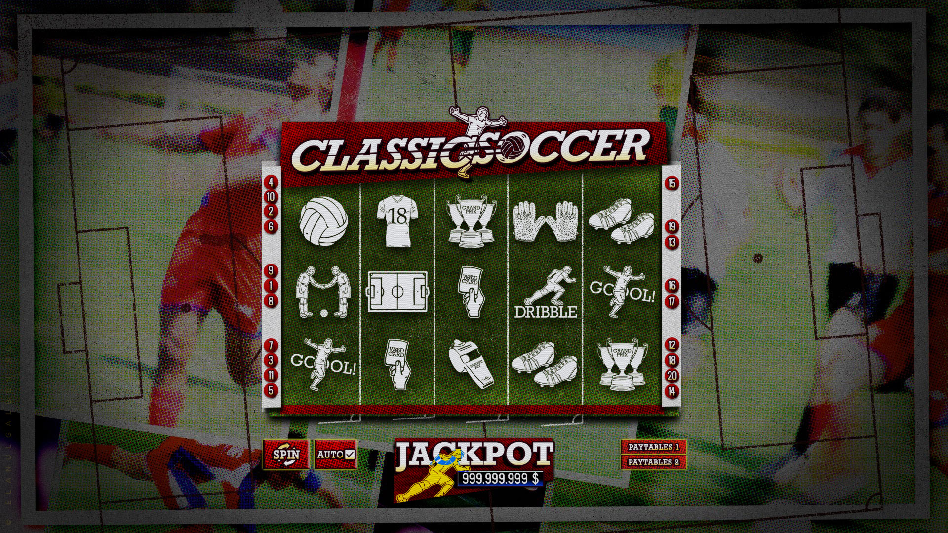Online Casino Game Design - Slot machine game - Classic Soccer