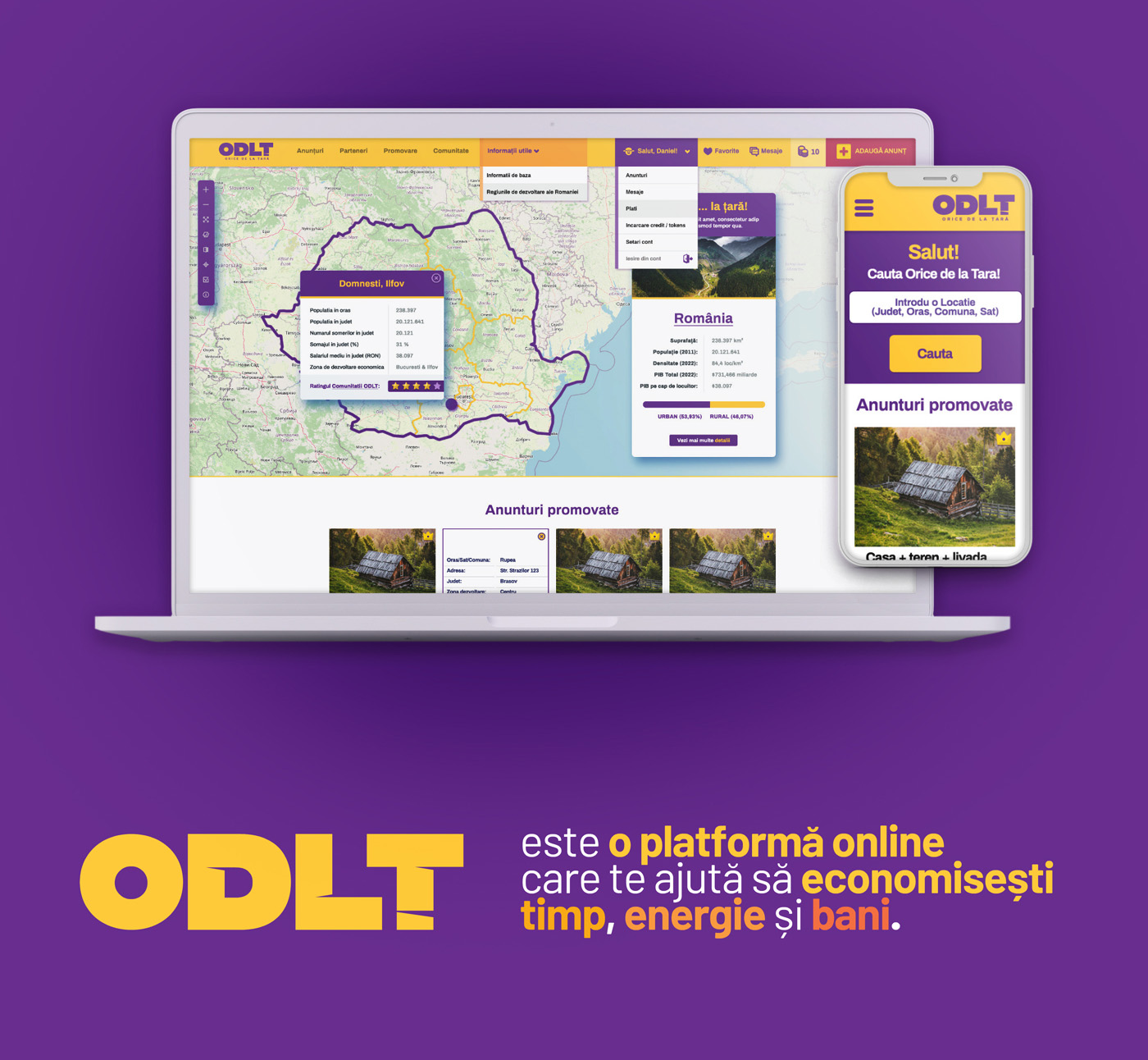 Orice de la tara - branding + website design + animation promo + custom illustrations